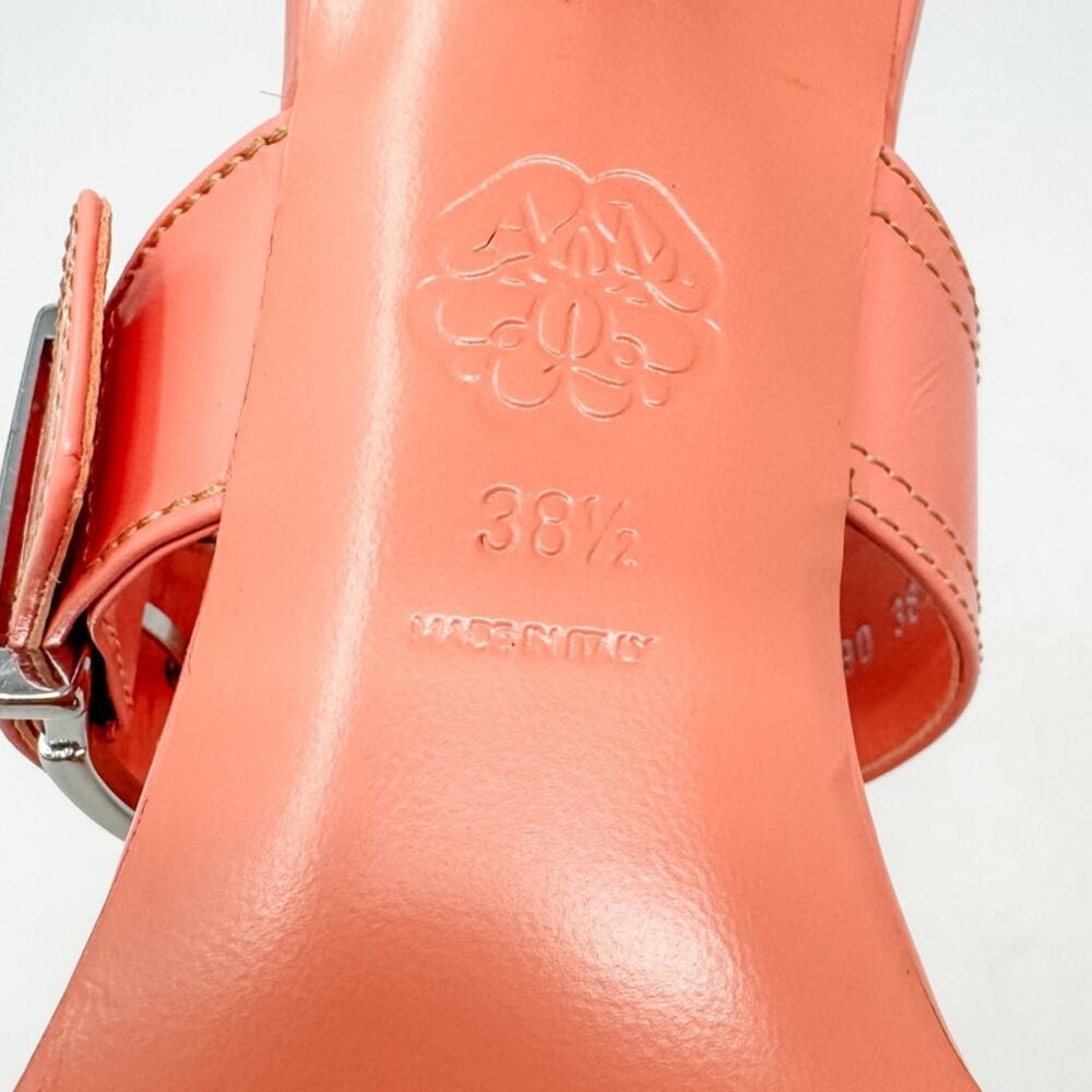 Alexander McQueen Double Buckle Slide Mule Sandals Apricot size 38.5 US8.5 - Picture 12 of 15